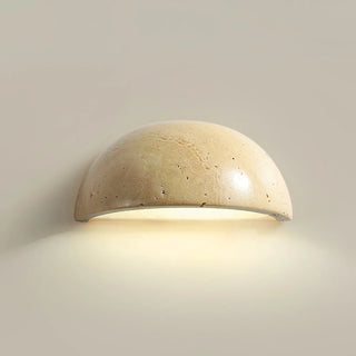 Semicircular Twilight Travertine Wall Lamp