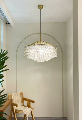 Teardrops Tiered Shell Pendant Light