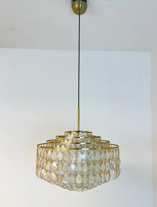 Teardrops Tiered Shell Pendant Light