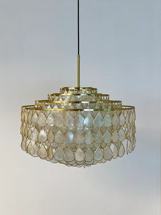 Teardrops Tiered Shell Pendant Light