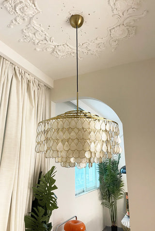 Teardrops Tiered Shell Pendant Light