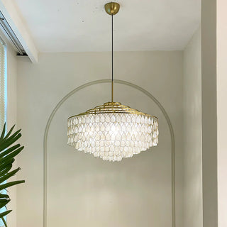 Teardrops Tiered Shell Pendant Light