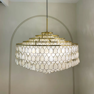 Teardrops Tiered Shell Pendant Light