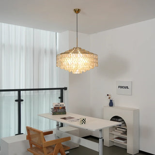 Teardrops Tiered Shell Pendant Light