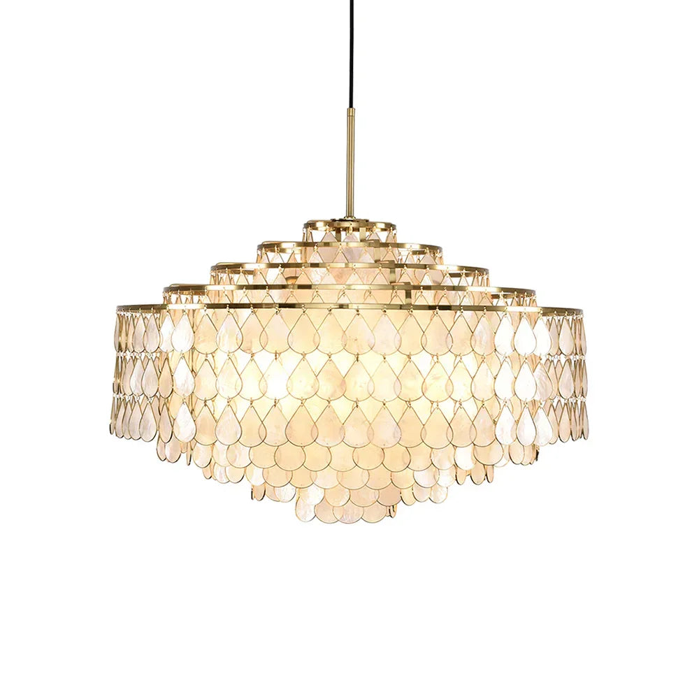 Teardrops Tiered Shell Pendant Light | Vidirlighting