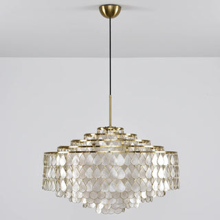 Teardrops Tiered Shell Pendant Light