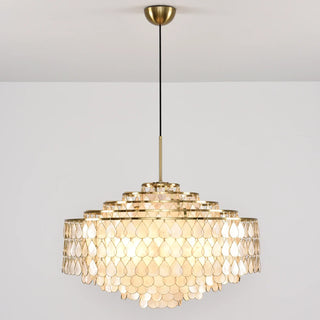 Teardrops Tiered Shell Pendant Light