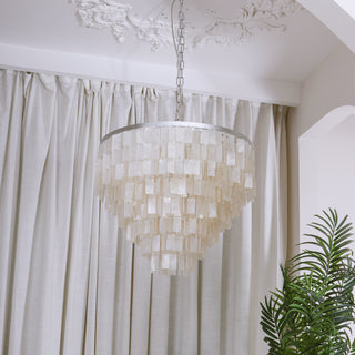 Skye Light Tiered Shell Chandelier