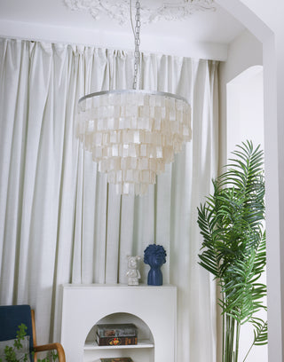 Skye Light Tiered Shell Chandelier