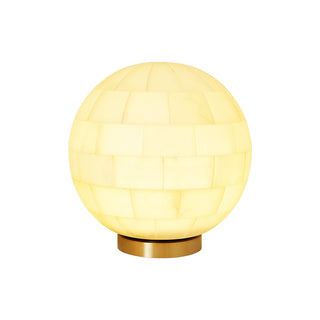 Spherical Alabaster Ball Table Lamp