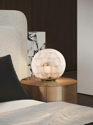 Spherical Alabaster Ball Table Lamp