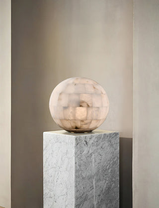 Spherical Alabaster Ball Table Lamp