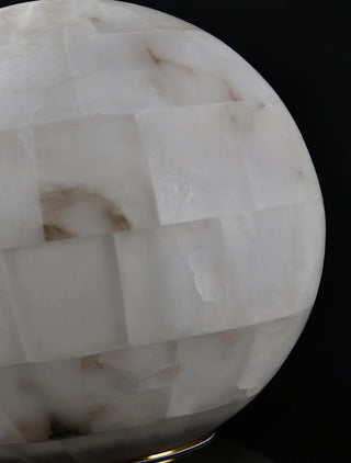 Spherical Alabaster Ball Table Lamp