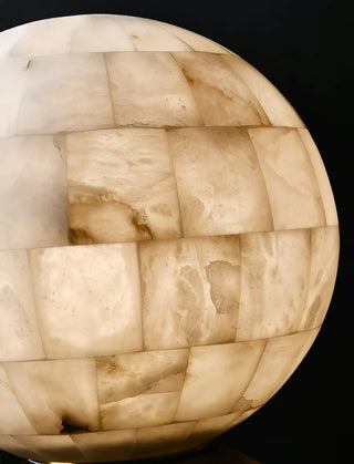 Spherical Alabaster Ball Table Lamp