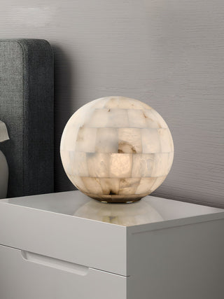 Spherical Alabaster Ball Table Lamp