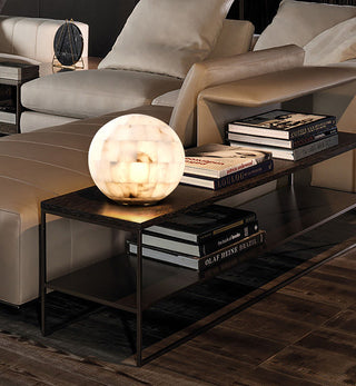 Spherical Alabaster Ball Table Lamp