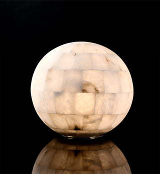 Spherical Alabaster Ball Table Lamp