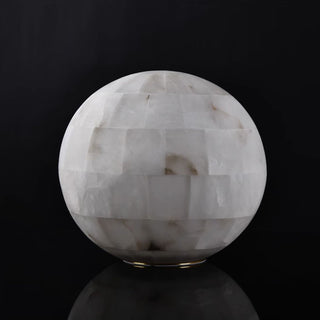 Spherical Alabaster Ball Table Lamp