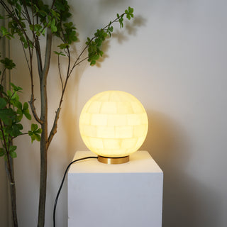 Spherical Alabaster Ball Table Lamp