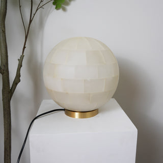 Spherical Alabaster Ball Table Lamp