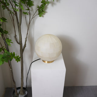 Spherical Alabaster Ball Table Lamp