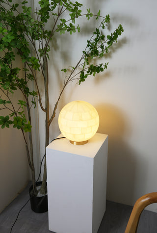 Spherical Alabaster Ball Table Lamp