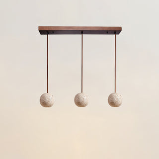 Spherical Cassia Travertine Pendant Light