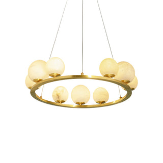 Spherical Tagliato Alabaster Chandelier