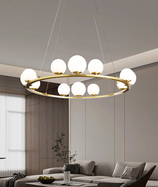 Spherical Tagliato Alabaster Chandelier