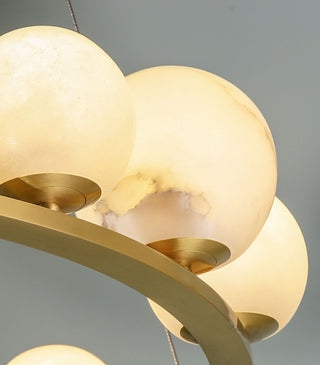 Spherical Tagliato Alabaster Chandelier