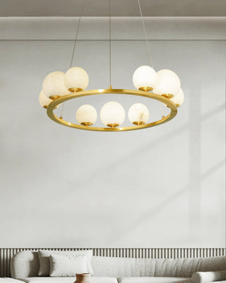 Spherical Tagliato Alabaster Chandelier