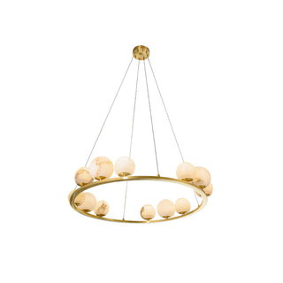 Spherical Tagliato Alabaster Chandelier