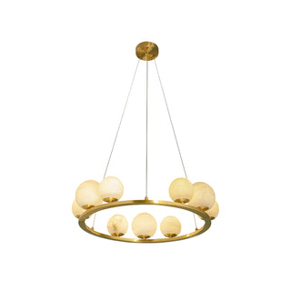 Spherical Tagliato Alabaster Chandelier