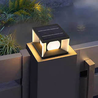 Square Courtyard Eclipse Cube Outdoor Lamp