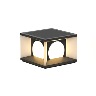 Square Courtyard Eclipse Cube Outdoor Lamp