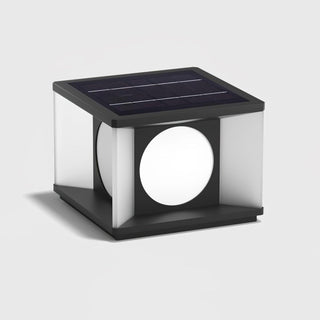 Square Courtyard Eclipse Cube Outdoor Lamp