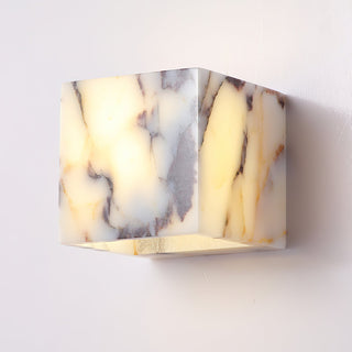 Square Marble Cuboid Wall Lamp