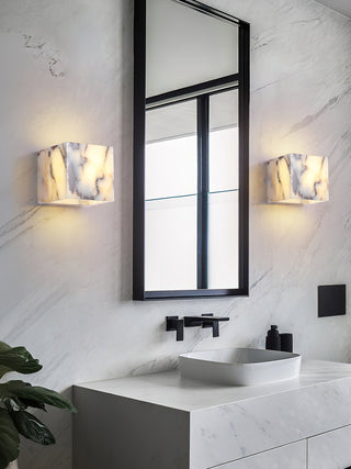 Square Marble Cuboid Wall Lamp