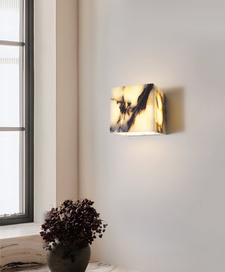 Square Marble Cuboid Wall Lamp