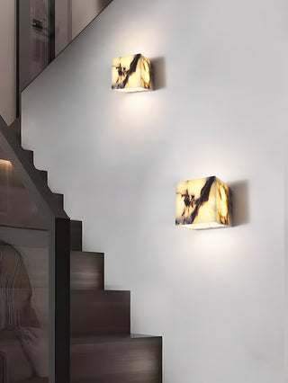 Square Marble Cuboid Wall Lamp