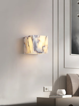 Square Marble Cuboid Wall Lamp