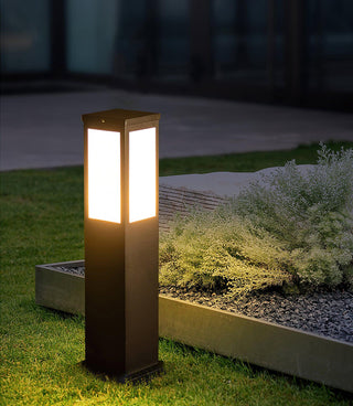 Square Modern Bollard Outdoor Light