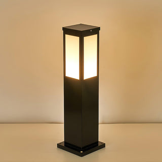 Square Modern Bollard Outdoor Light