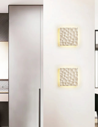 Square Modular Panel Travertine Wall Sconce