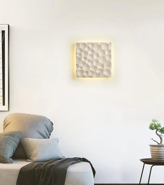 Square Modular Panel Travertine Wall Sconce