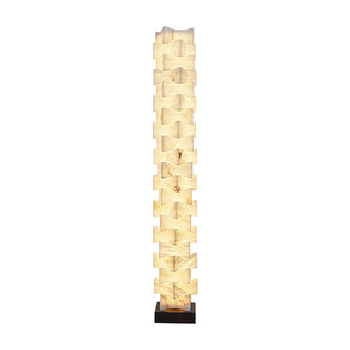 Stacked Alabaster Squares Floor Lamp