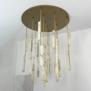 Stalactite Waterfall Linear Alabaster Chandelier