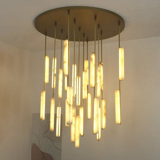 Stalactite Waterfall Linear Alabaster Chandelier