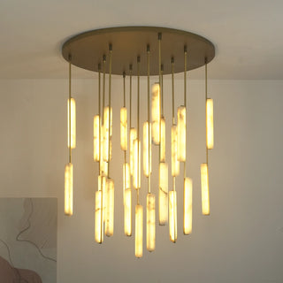 Stalactite Waterfall Linear Alabaster Chandelier