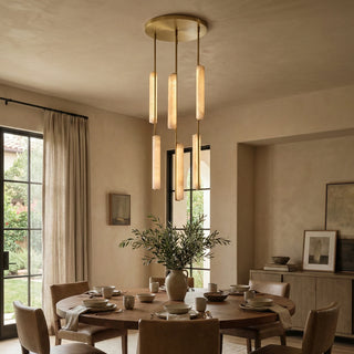 Stalactite Waterfall Linear Alabaster Chandelier